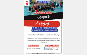 Séance d'essai Eveil Athlétisme 
