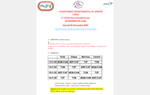 Départementaux de lancers longs - Coulaines