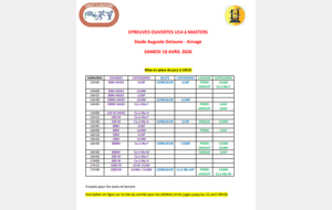 Epreuves ouvertes Arnage U14 à Masters
