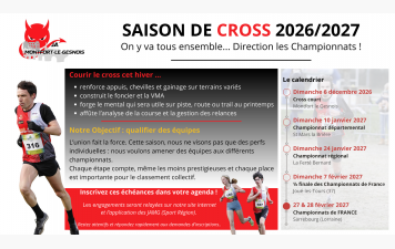 Saison cross 2026/2027