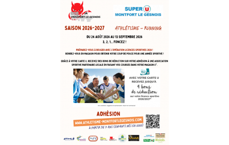 Opération SUPER U - Licences 2026/2027